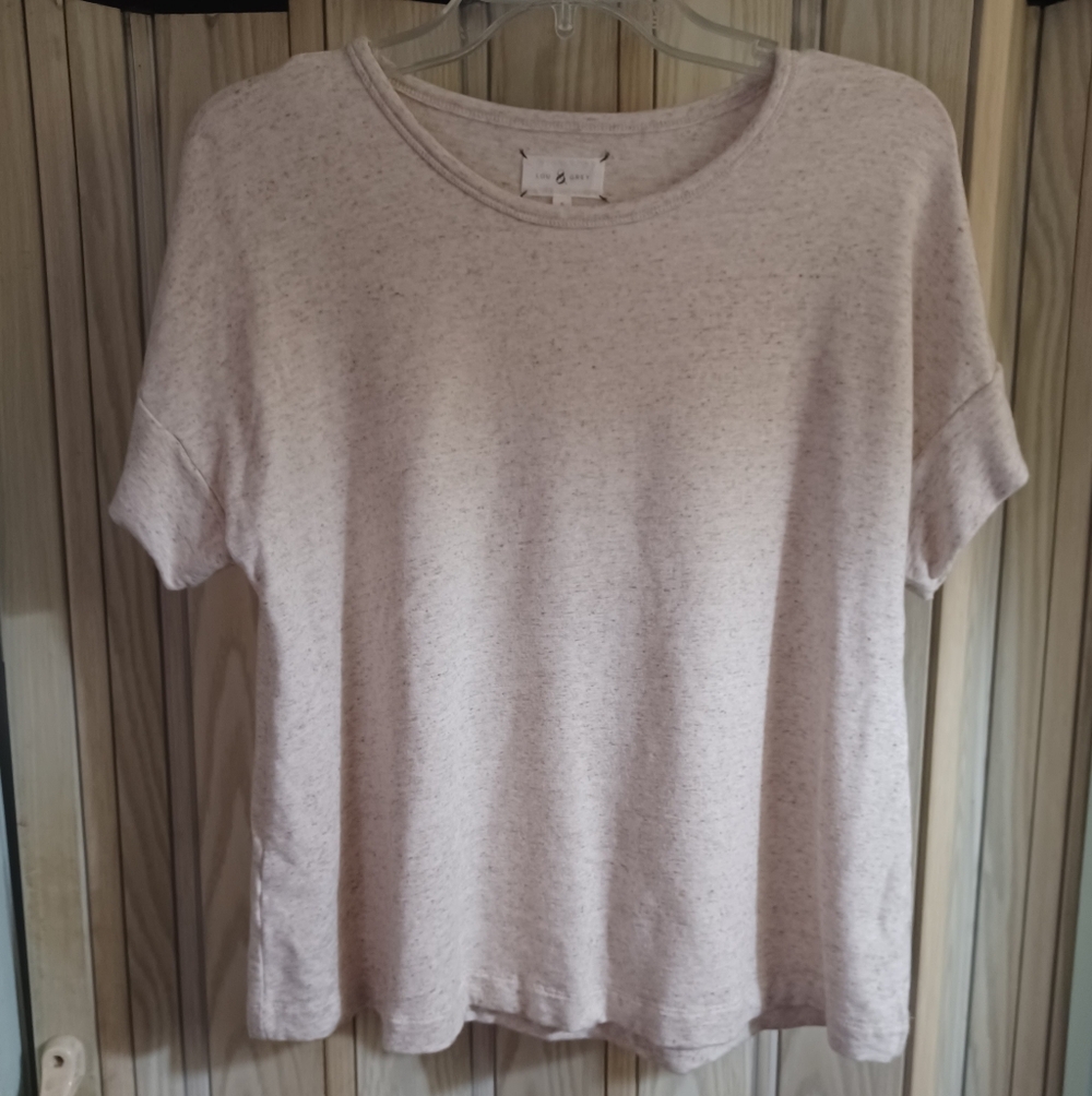 Lou & Grey Womens Size Small Soft Oatmeal Heather Oversized tshirt.